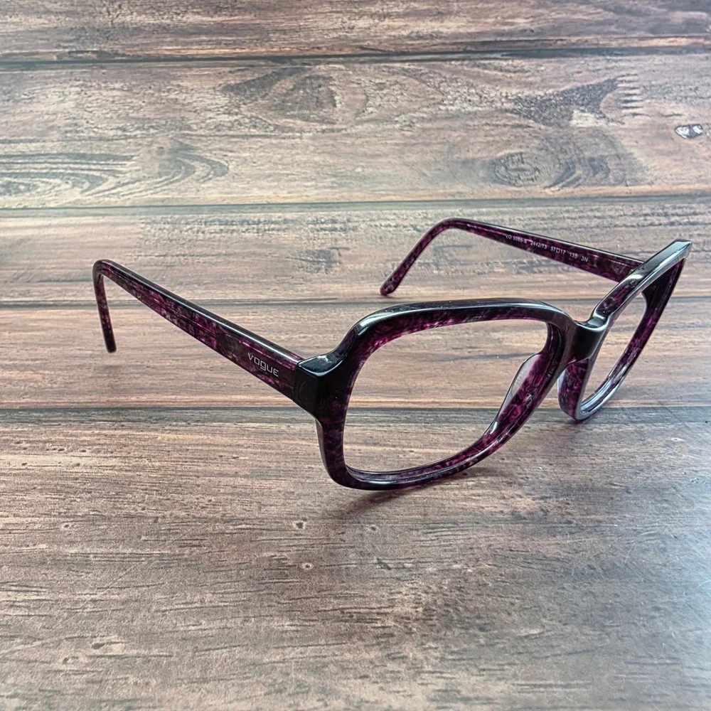 Vogue VO 5086-S Purple Marble Cat Eye Eyeglass Frames 57-17-135 2442/73
